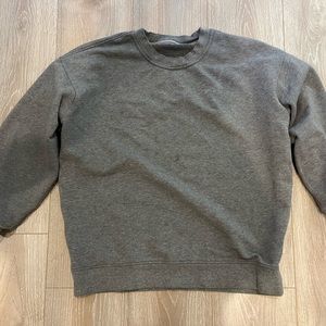 Lululemon Perfectly Oversized Crew in weathered core medium grey.